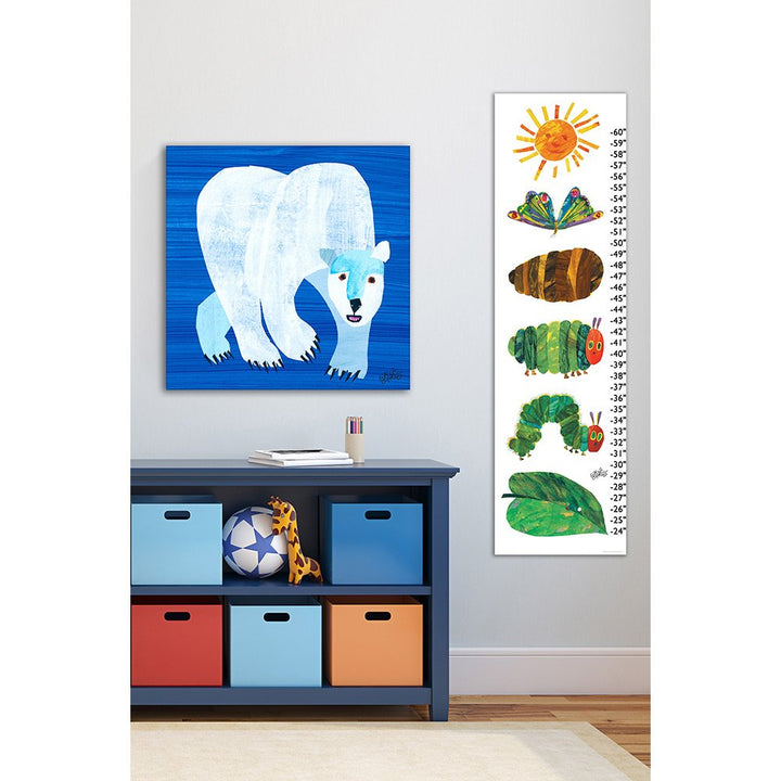 Marmont Hill Eric Carle 'Caterpillar Becomes Butterfly' Canvas Growth Chart - Diamond Home USA