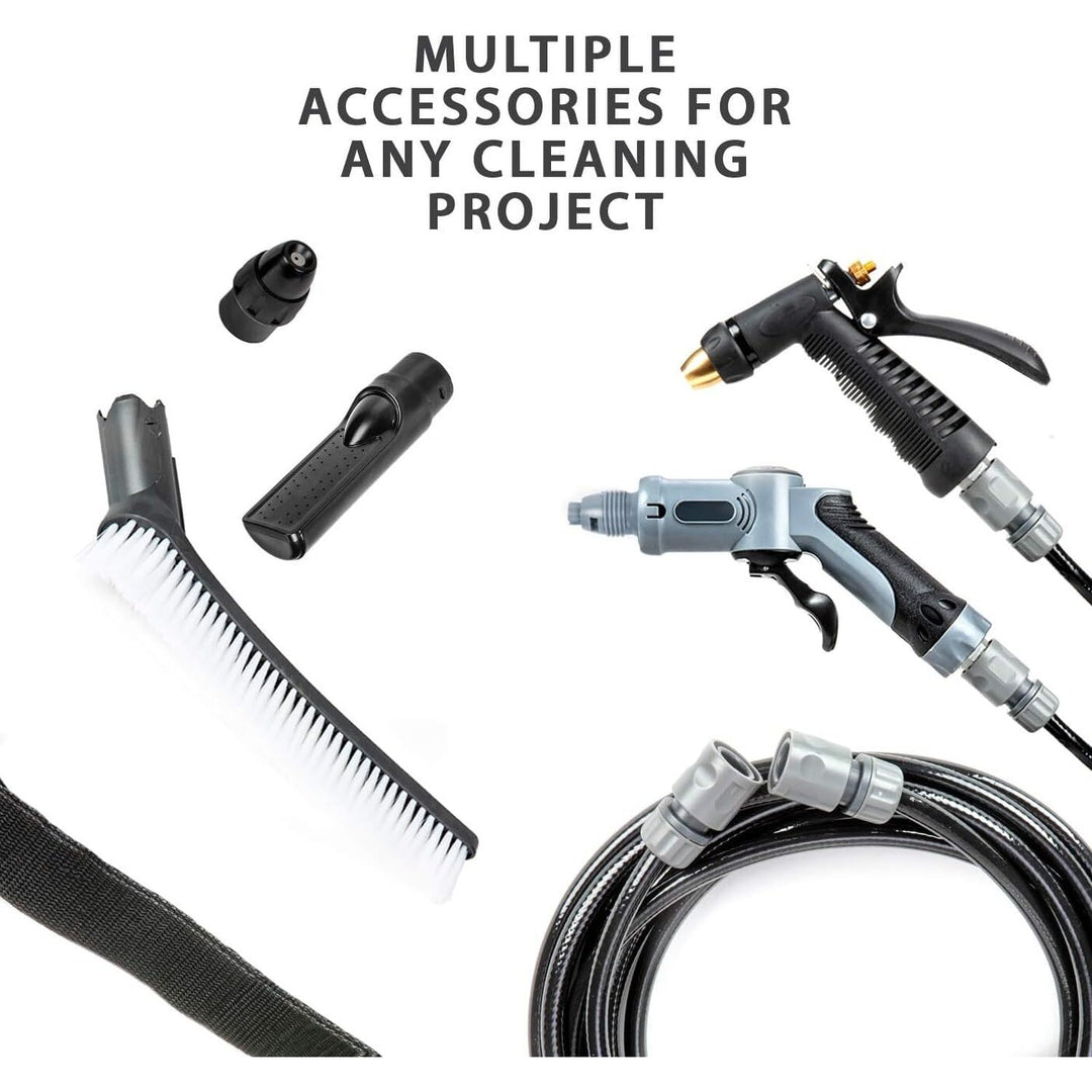 Portable Electric Pressure Washer Gun with Rechargeable Battery 4.5 Gal Blue - Diamond Home USA