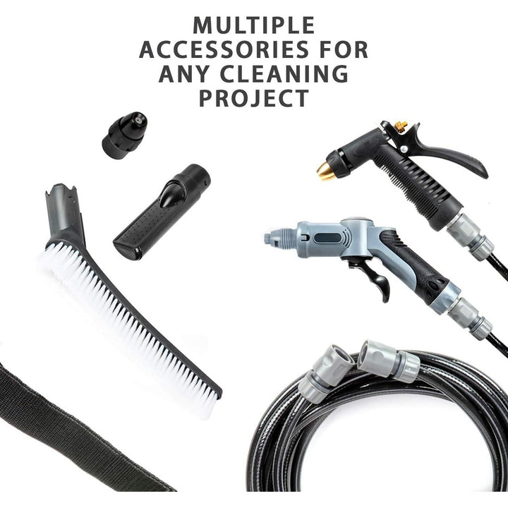 Portable Electric Pressure Washer Gun with Rechargeable Battery 4.5 Gal Blue - Diamond Home USA