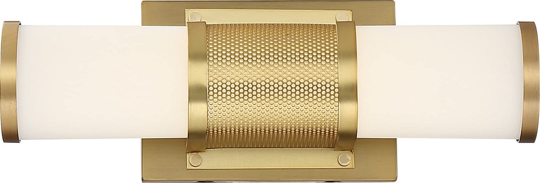 Nuvo 62/1601 Caper LED Vanity Brushed Brass with Frosted Lens Gold - Diamond Home USA