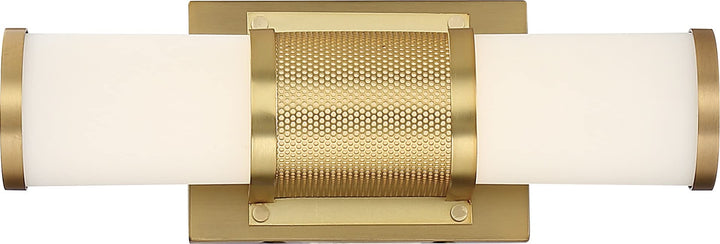 Nuvo 62/1601 Caper LED Vanity Brushed Brass with Frosted Lens Gold - Diamond Home USA