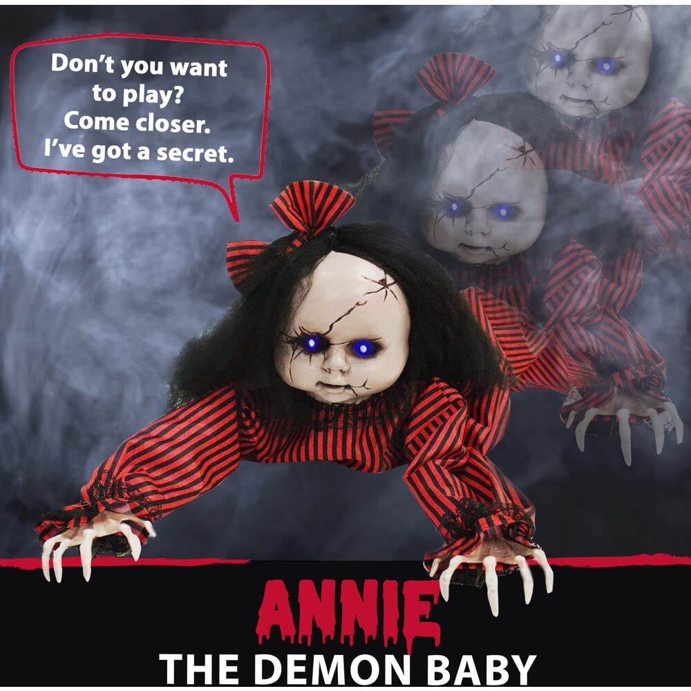 Haunted Hill Farm 43" Crawling Girl Halloween Animatronic - Diamond Home USA