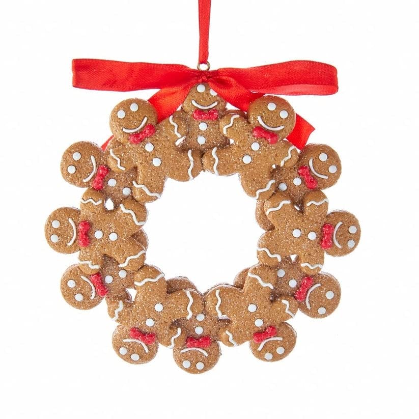 Gingerbread Wreath Ornament Resin