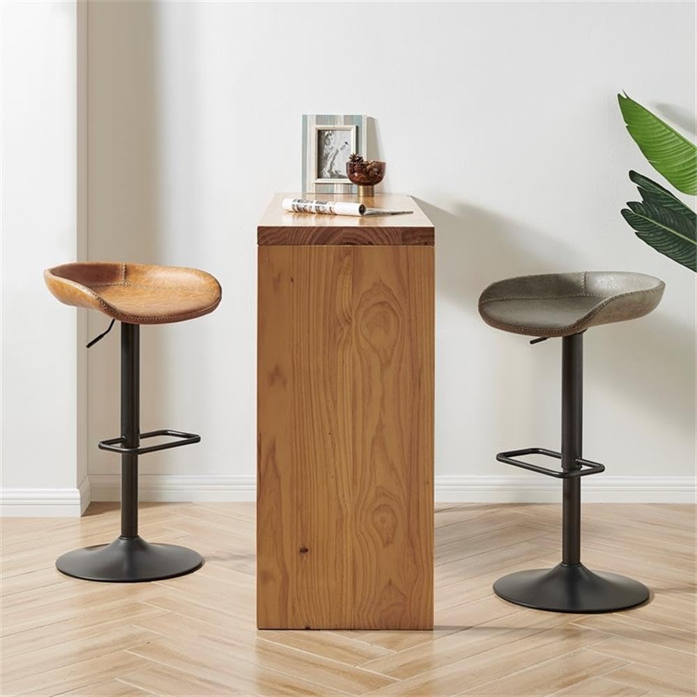 npd furniture and more New Pacific Direct Rogue KD PU Gaslift Bar Stool (Set Brown - Diamond Home USA