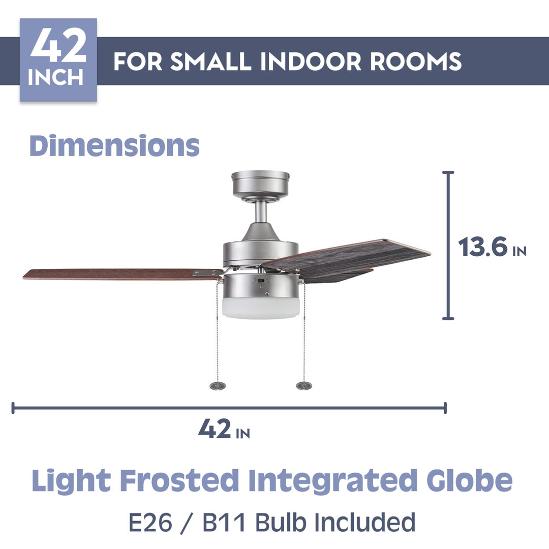 Prominence Home Reston 42 Inch Modern Farmhouse LED Ceiling Fan with Light - Diamond Home USA