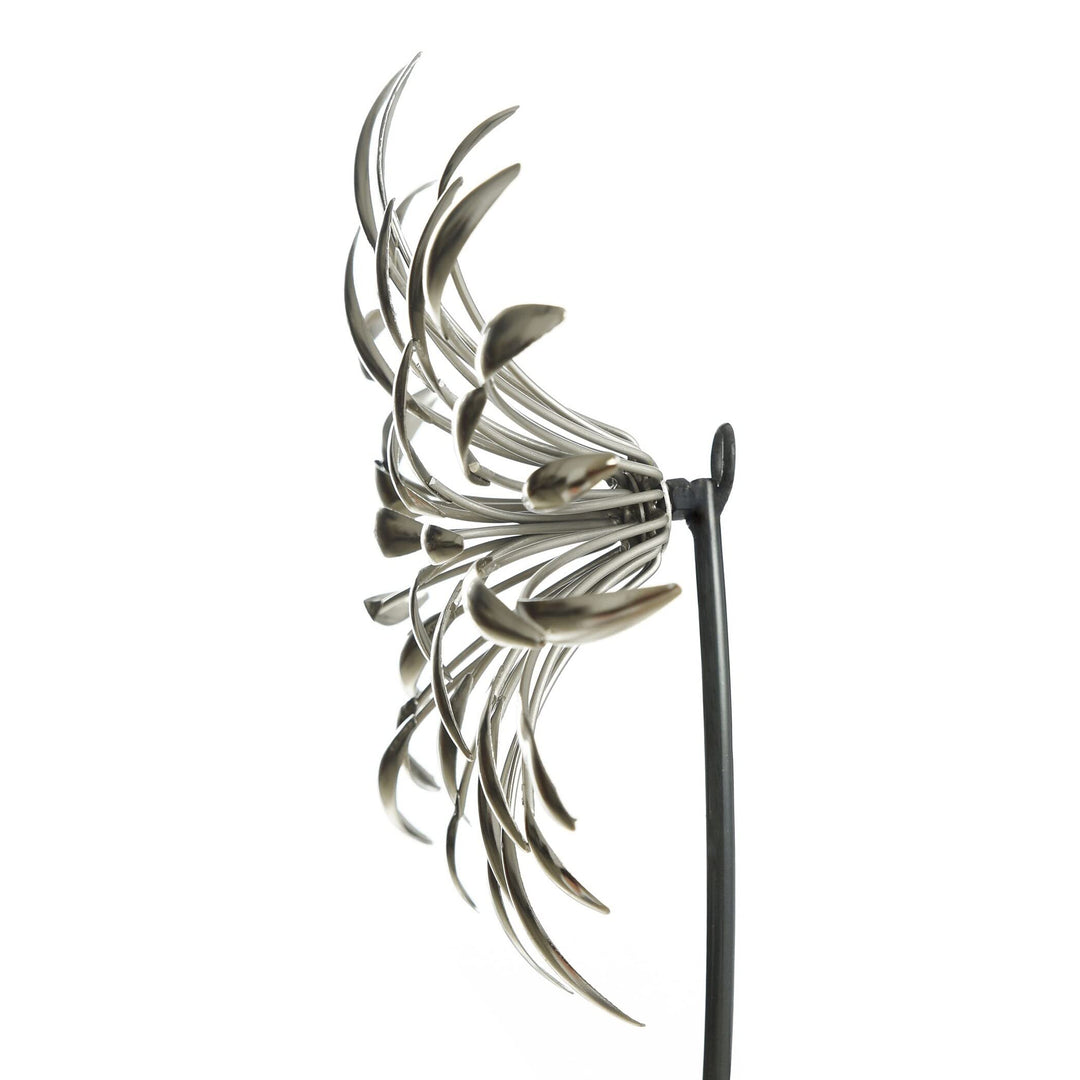 Bloom Hanging Metal Wall Sculpture Silver Modern Contemporary - Diamond Home USA