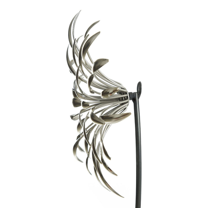 Bloom Hanging Metal Wall Sculpture Silver Modern Contemporary - Diamond Home USA