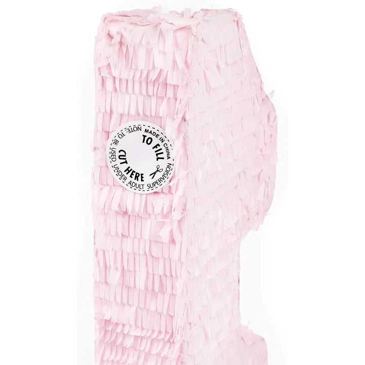 Pinata Number 1 Floral 1st Birthday Party Supplies (16.5 X 11 3 in) Pink Paper - Diamond Home USA