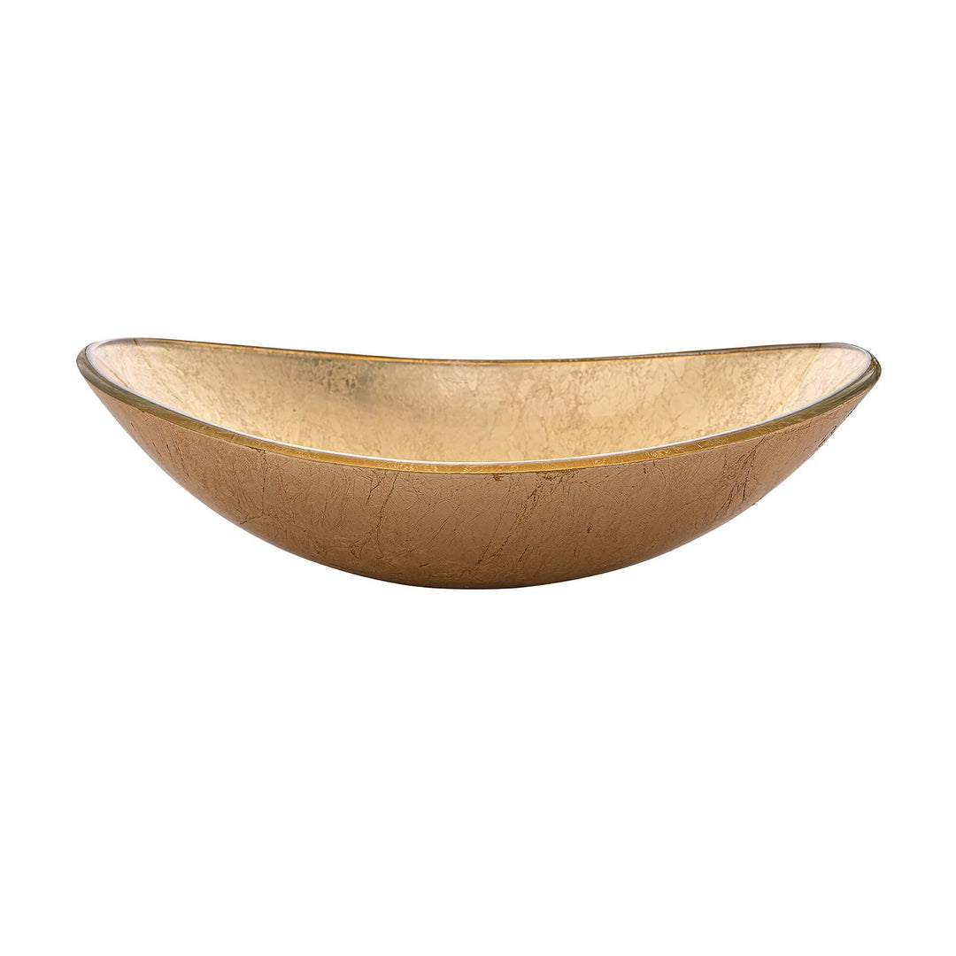 Fine Fixtures modern glass Vessel Oval 20 X 14 in Gold