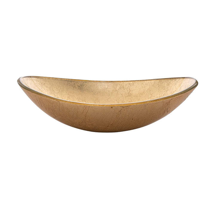 Fine Fixtures modern glass Vessel Oval 20 X 14 in Gold