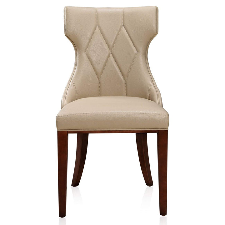 International Design USA Regis' Camel Leather Dining Chairs Set of 2 Saddle - Diamond Home USA