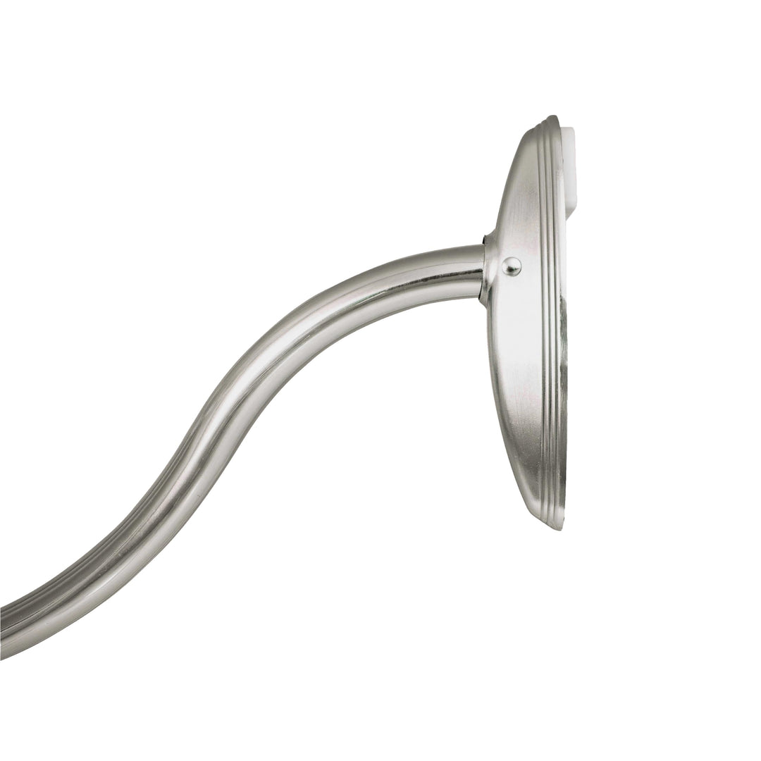 Kenney KN60961 Twist & Fit No Tools Camlock Tension 6" Curved Shower Curtain Rod