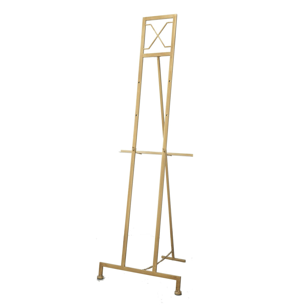 70 Inch Easel Stand Gold Iron Frame Free Standing Large Modern Contemporary