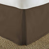 Brown Solid Color Pattern 14-inch Drop Bed Skirt Full Size Elegant Luxurious Chocolate - Full