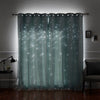 Aurora Home Star Punch Tulle Overlay Blackout Curtain Panel Pair Mint 52" W x 52"W x 84"L - Mint