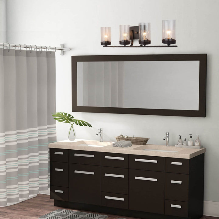 4 Light Vanity Lighting in Imperial Dark Brown 5.5l X 28.75w 8.25h in. Modern - Diamond Home USA
