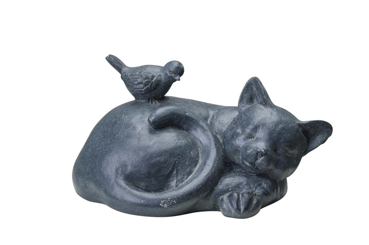 Southern Patio 9.5 in. W Sleeping Cat Garden Statue