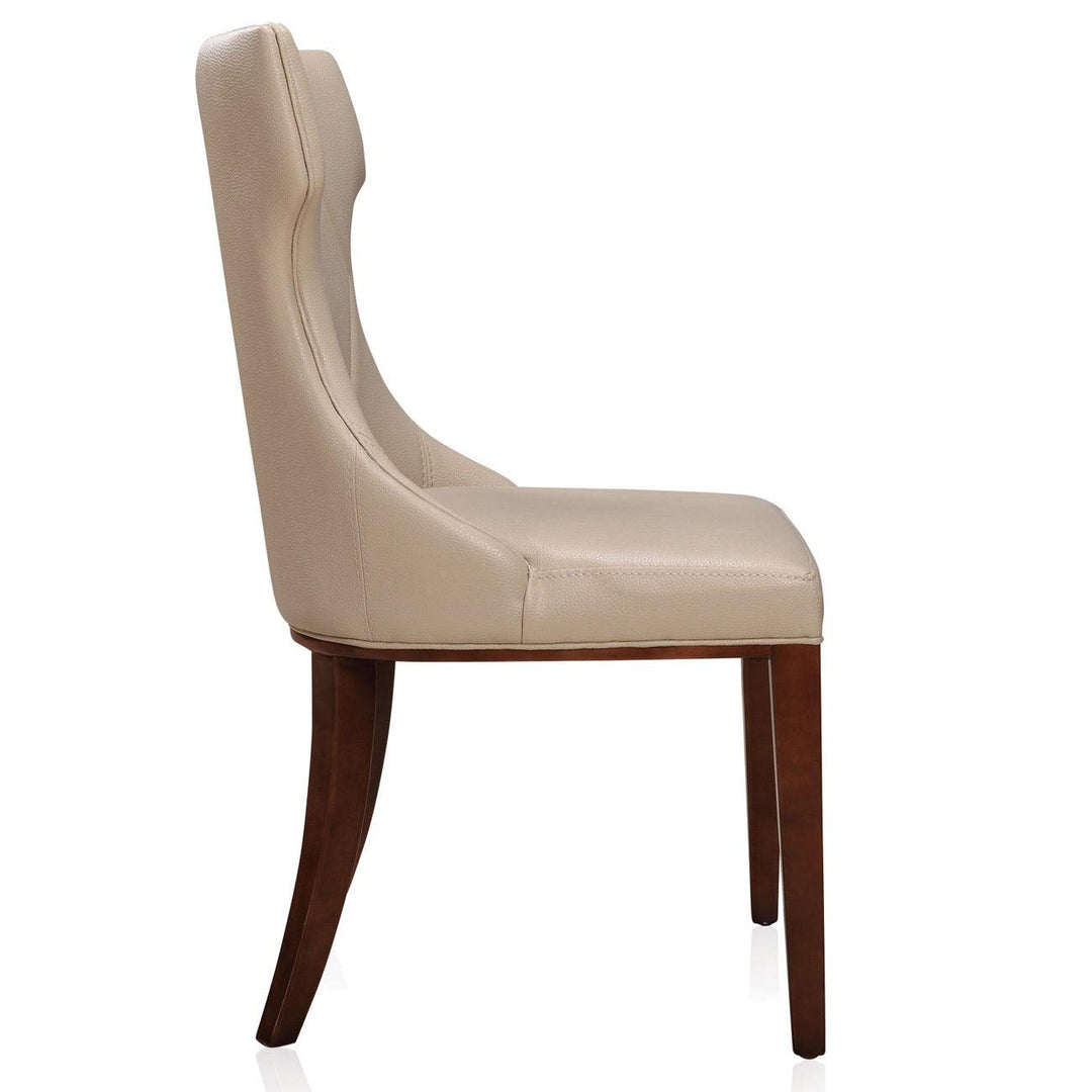 International Design USA Regis' Camel Leather Dining Chairs Set of 2 Saddle - Diamond Home USA