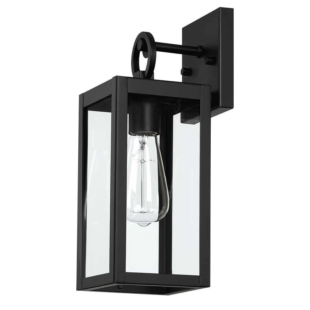 1 Light Industrial Style Metal Matte Black Wall Sconce