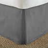 Grey Solid Color Pattern 14-inch Drop Bed Skirt King Size Elegant Luxurious Grey - King