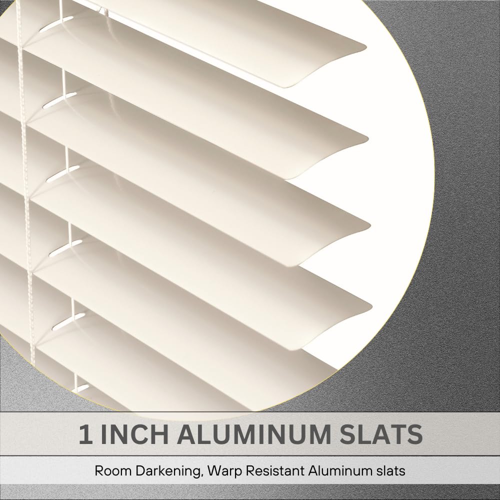 1" Cordless Aluminum Blind Alabaster