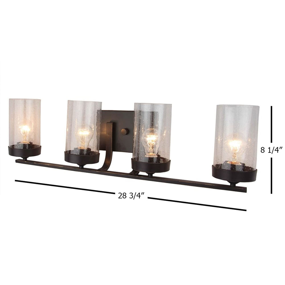 4 Light Vanity Lighting in Imperial Dark Brown 5.5l X 28.75w 8.25h in. Modern - Diamond Home USA