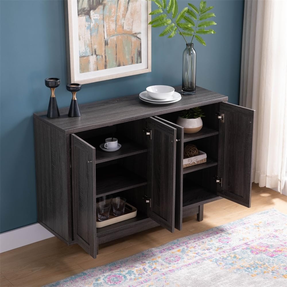Modern Buffet Distressed Grey Contemporary Wood - Diamond Home USA