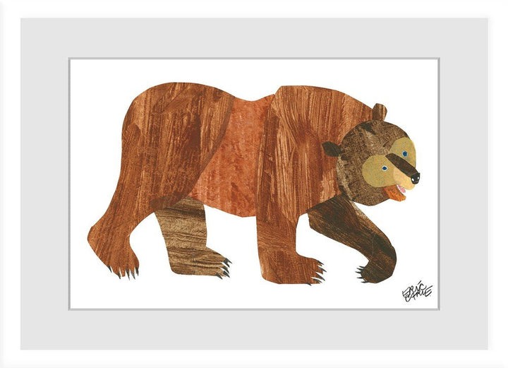 Eric Carle 'Brown Bear' Framed Painting Print 18" X 12" 18 x 12