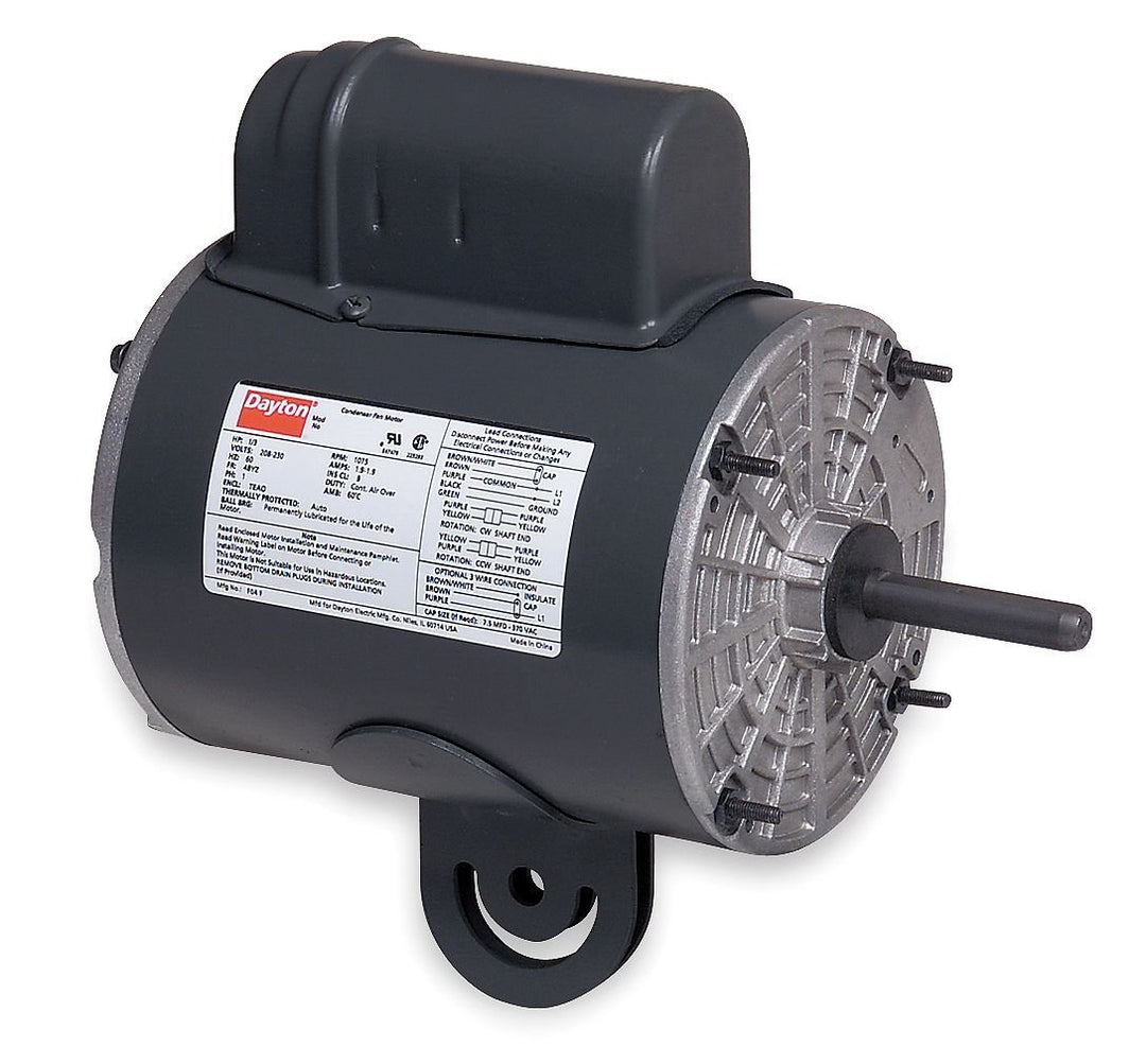 Dayton 3M505 Motor 1/2 hp Yoke Degrees_Fahrenheit to Volts Amps (