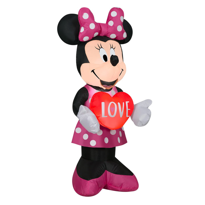 42" nflatable Valentine's Minnie Mouse 42 in Pink Traditional Polyester Bulbs