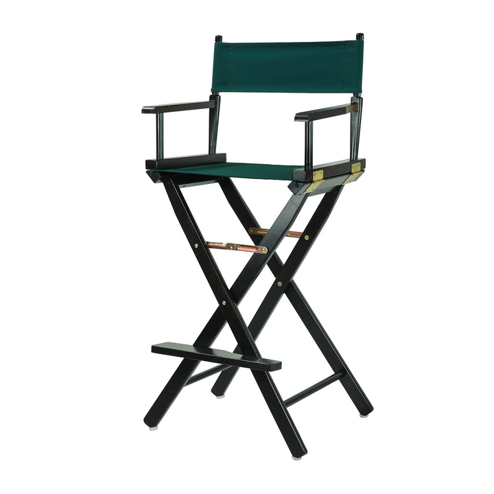 Casual Home Black Frame/Hunter Green Canvas 30" Bar Height Directors-Chairs