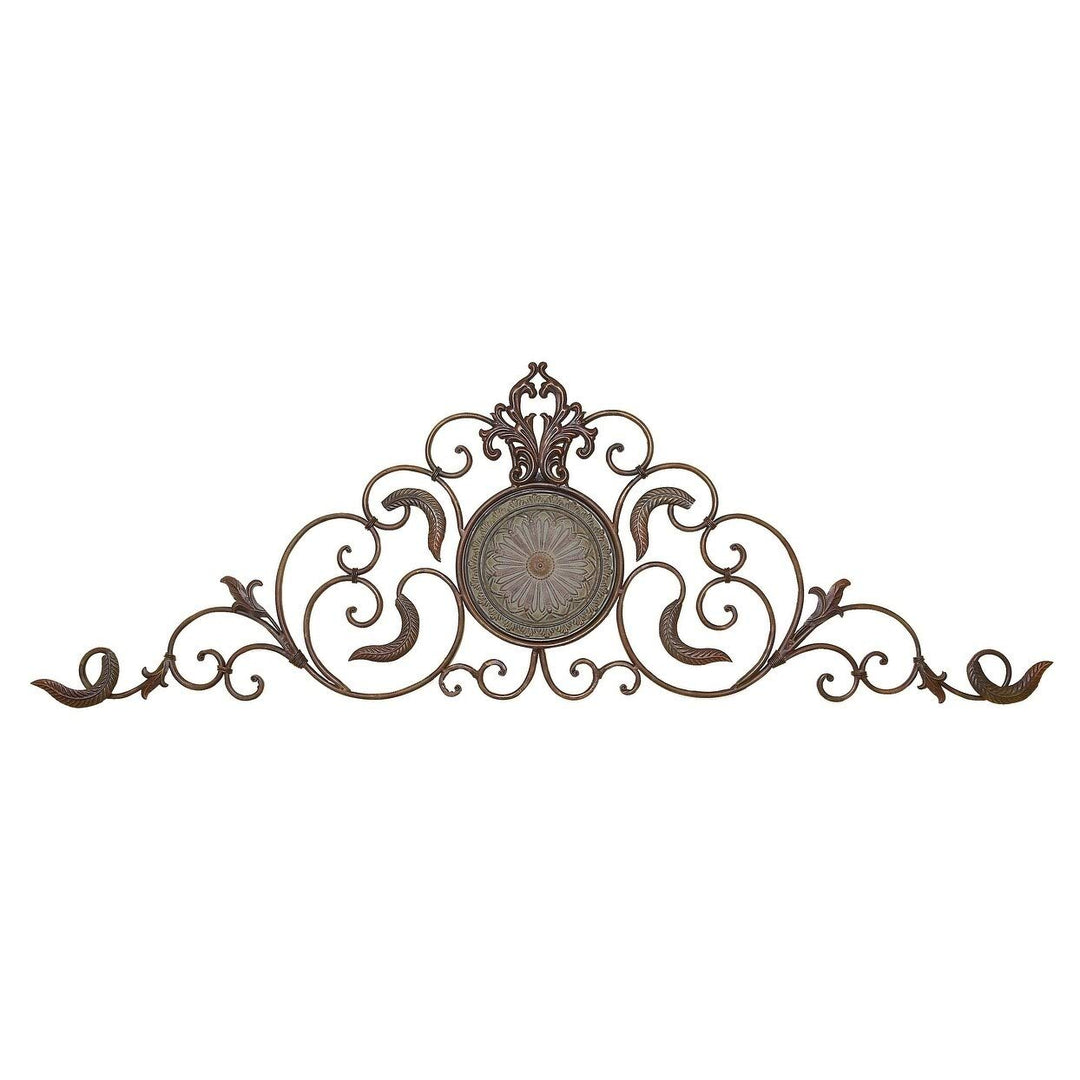 Metal Classic Horizontal Wall Decor Brown French Country Shabby Chic Natural - Diamond Home USA