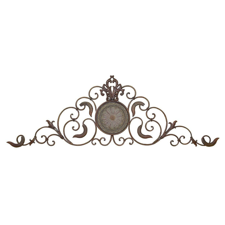 Metal Classic Horizontal Wall Decor Brown French Country Shabby Chic Natural - Diamond Home USA