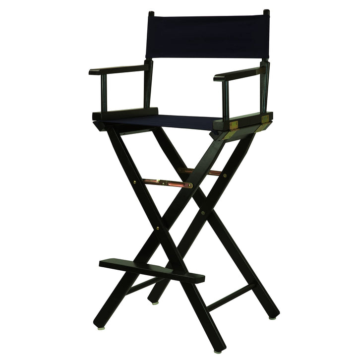 Casual Home 30" Bar Height Directors-Chairs Black Frame/Navy Blue Canvas