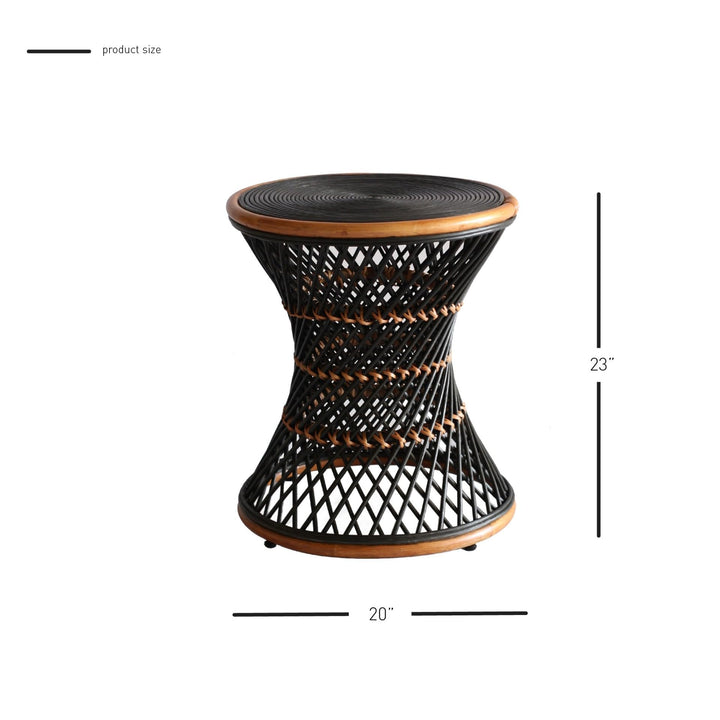 Kirby Rattan Round Stool
