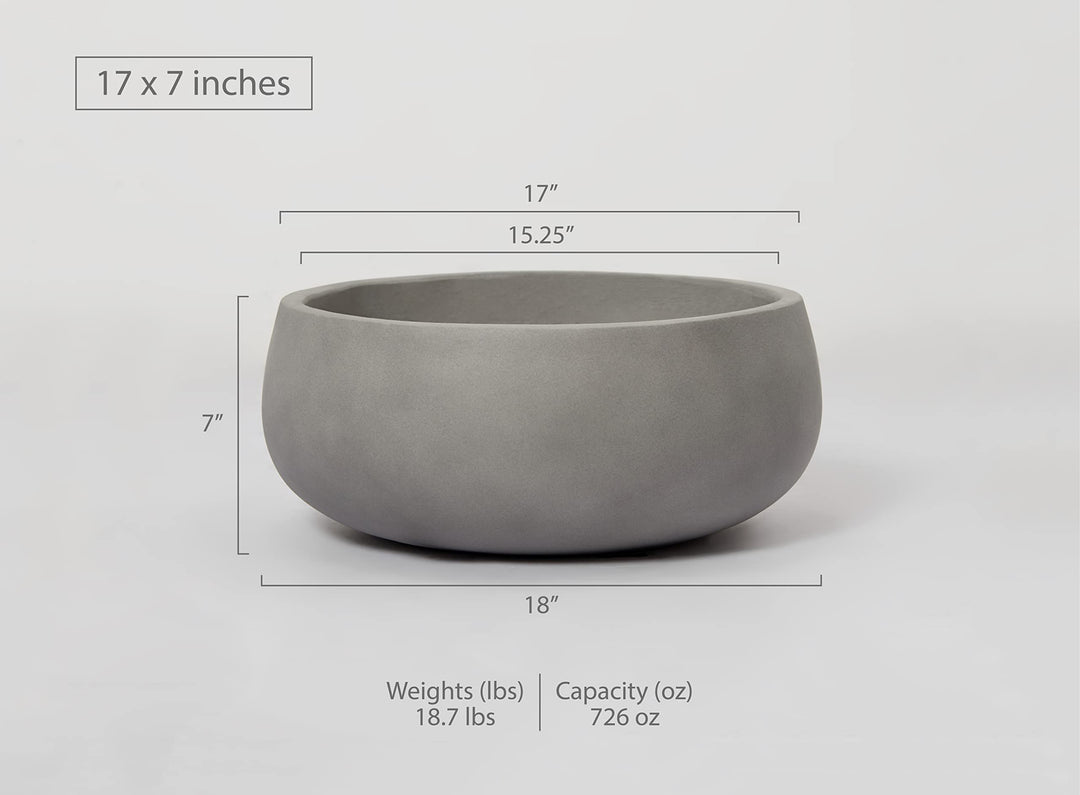 CraftandForm Indoor/Outdoor Large Nordic Minimalist Light Cement/Concrete - Diamond Home USA