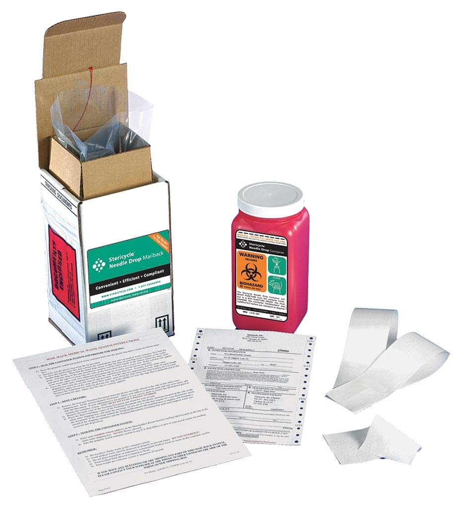 Stericycle Sharps Mailback System 1/4 Gal Red - 1Q1V4
