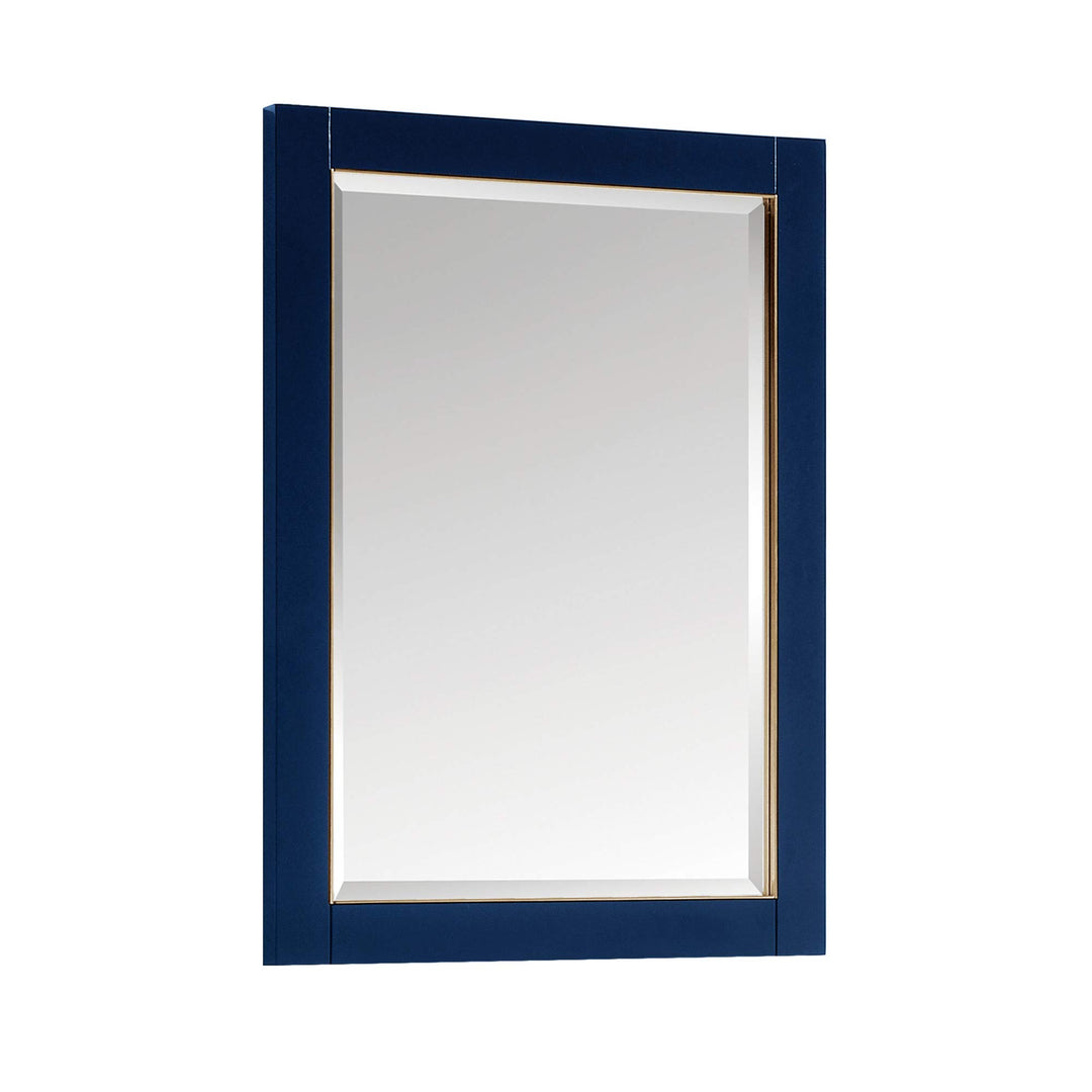 AVANITY Mason 24 in. Wall Mounted Mirror with Matte Gold Trim - 24" W x 32" H Navy Blue - Diamond Home USA
