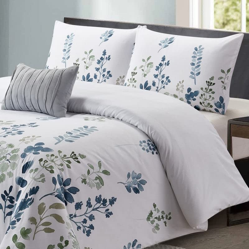 Meadow Walk 4pc Comforter Set Microfiber Polyester- Includes 1 + 2 Shams +1 - Diamond Home USA