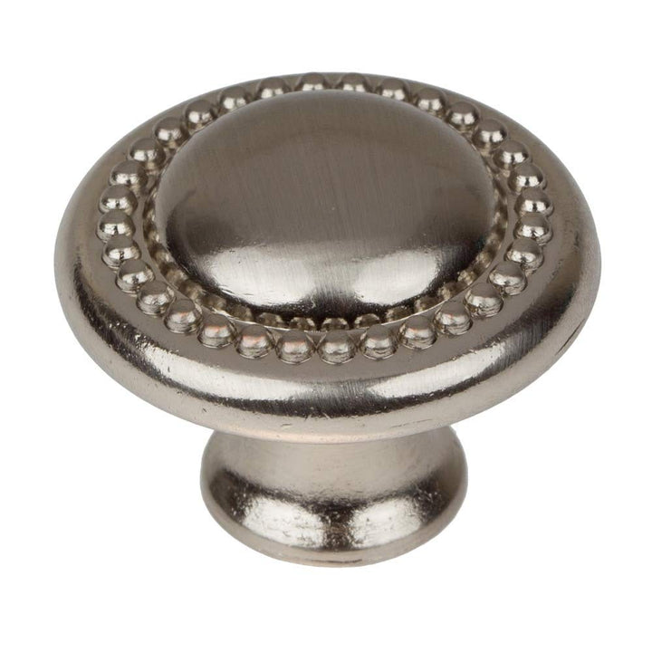 1.25-inch Satin Nickel Round Beaded Cabinet Knobs (Pack of 10) Grey Metal Finish