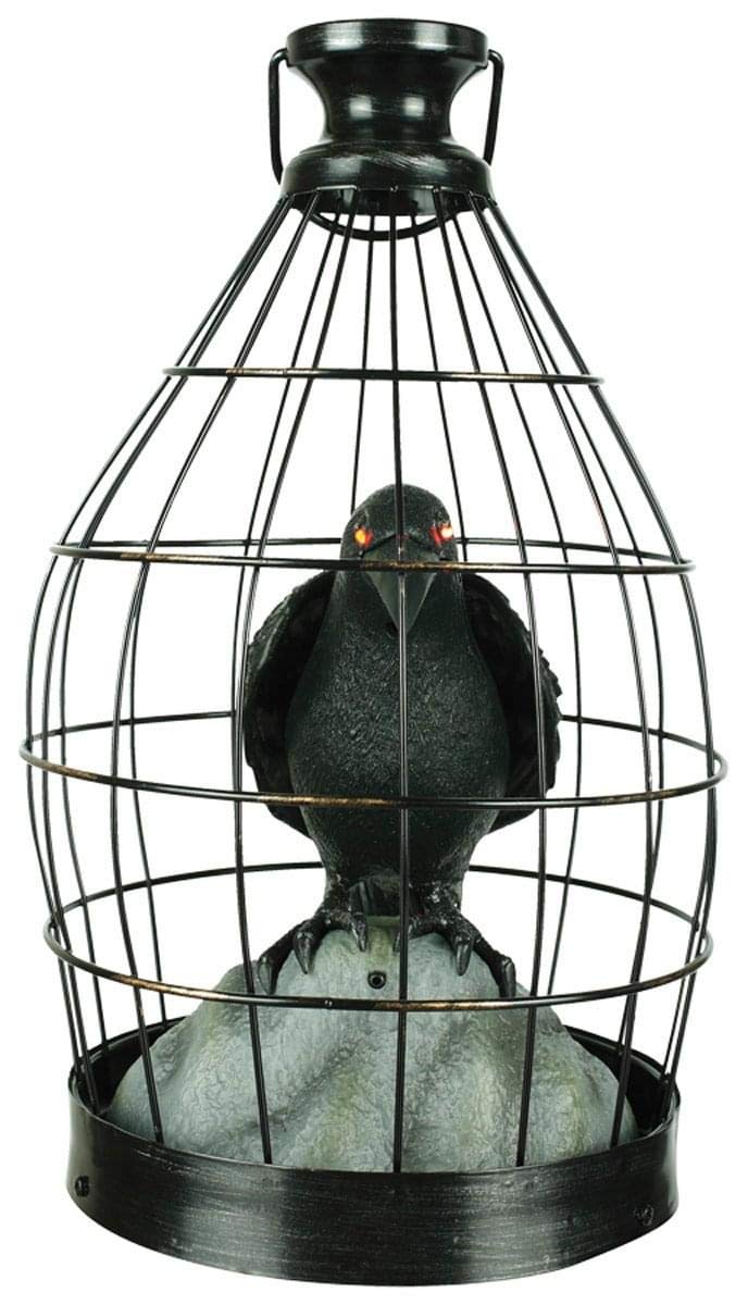 Gemmy Morris Costumes Crow in Cage Animated