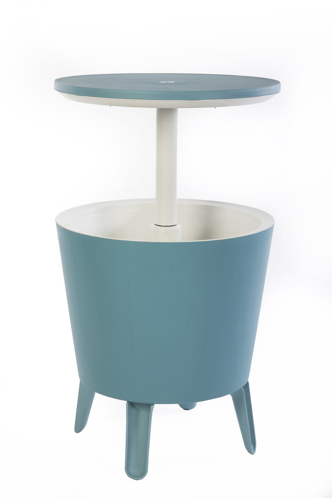 Keter Modern Cool Bar Outdoor Patio Furniture and Hot Tub Side Table with 7.5 Teal