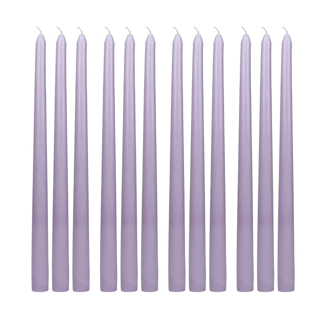 Zest Candle 12-Piece Inch Lavender Taper Candles Count