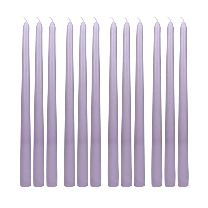 Zest Candle 12-Piece Inch Lavender Taper Candles Count