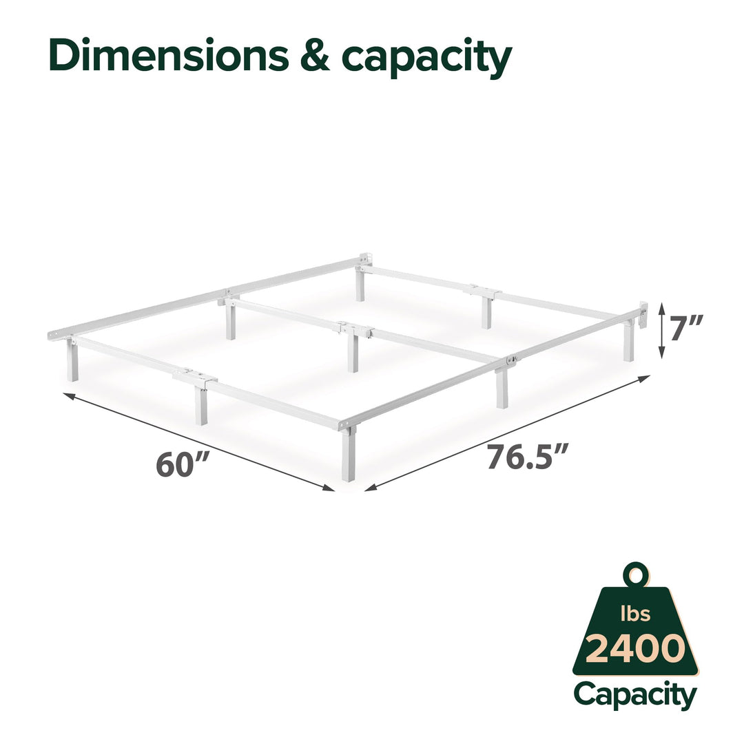 ZINUS Compack Metal Bed Frame 7 Inch Support Bed Frame for Box Spring