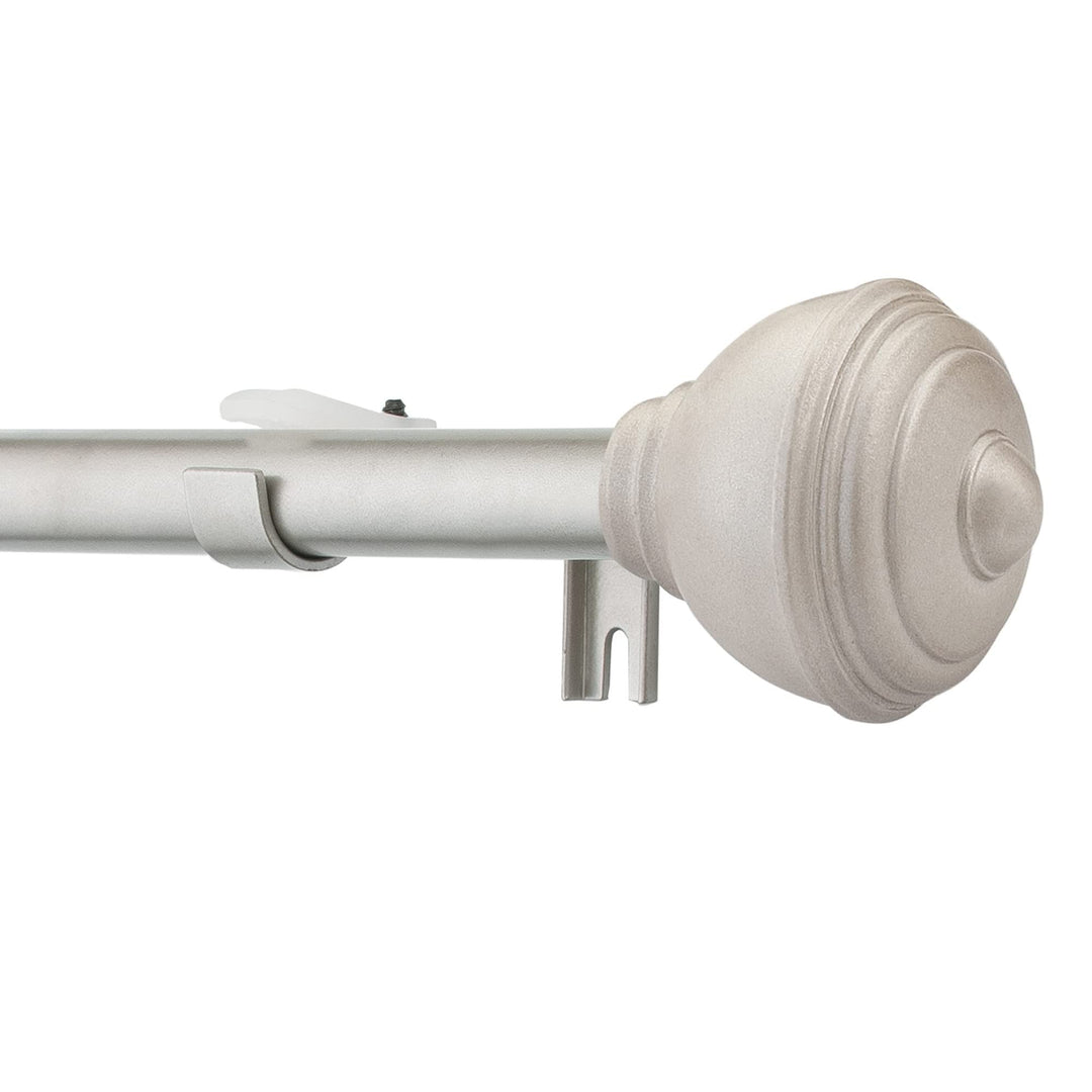 Window 2 Pack Single Curtain Rod With Urn Finials Brackets Set 28" To 48" 5/8 - Diamond Home USA