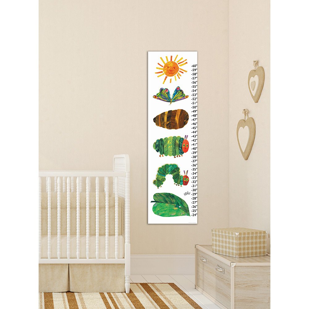 Marmont Hill Eric Carle 'Caterpillar Becomes Butterfly' Canvas Growth Chart - Diamond Home USA