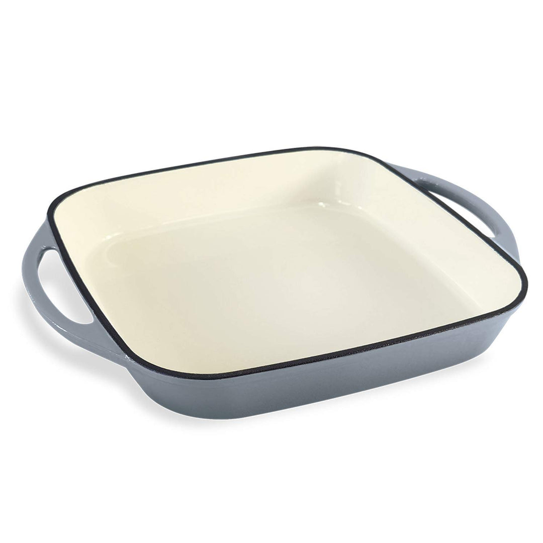 ChefVentions 10" Square Cast Iron Baker Heavy Duty Enameled Interior and