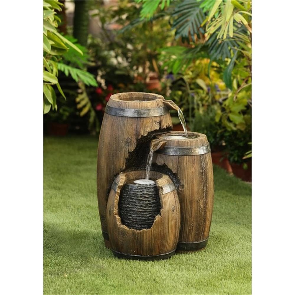 Jeco Inc. FCL165 Broken Barrels Fountain Brown
