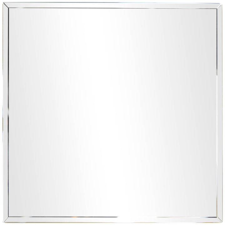 Silver Glass Mirrored Pedestal Table Glam - Diamond Home USA